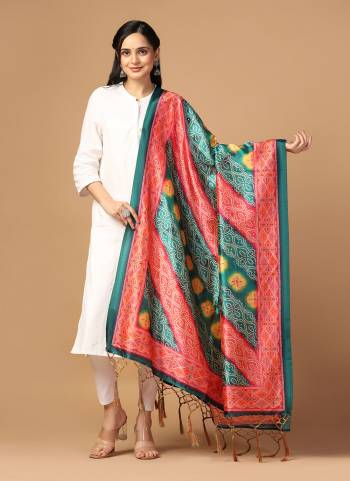 Grab These Beautiful Colored Ethnic Dupatta.This Dupatta is Fabricated On Beautiful Assam Silk Fabric . It Is Beautified With Beautiful Digital Printed.