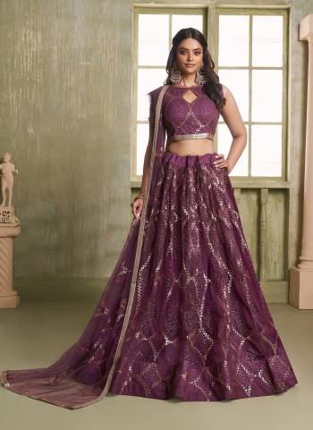 For A Different Look,Grab These Party Wear Designer Lehenga in All Over Pretty Colored Pair With Blouse And Dupatta.These Lehenga Choli And Dupatta is All Over Butterfly Net Base Fabric With Designer Thread,Sequance Embroidery Work.