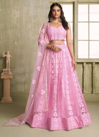 For A Different Look,Grab These Party Wear Designer Lehenga in All Over Pretty Colored Pair With Blouse And Dupatta.These Lehenga Choli And Dupatta is All Over Butterfly Net Base Fabric With Designer Thread,Sequance Embroidery Work.