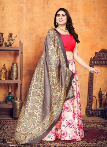 For A Fancy Designer Look,Grab These Lehenga Choli With Dupatta in Fine Colored.These Lehenga Are Satin Silk And Choli Are Silk And Dupatta Are Fabricated On Assam Silk Pair.Its Beautified With Designer Digital Printed.