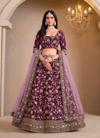 For A Designer Look,Grab These Lehenga Choli in Fine Colored.These Lehenga And Blouse Are Fabricated On Art Silk Pair With Net Dupatta.Its Beautified With Designer Embroidery Work.