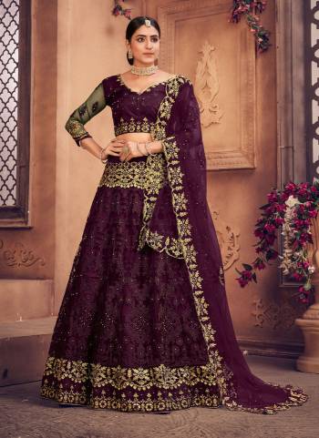 Grab These Party Wear Lehenga Choli in Fine Colored.These Lehenga Are Net Choli Are Net And Dupatta Are Fabricated On Net Pair.Its Beautified With Designer Embroidery Work.