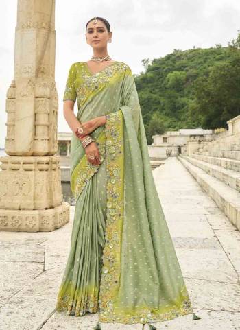 Attrective These Party Wear Saree in Fine Colored.These Saree Are Viscose Tissue Silk And Blouse is Fabricated On Raw Silk.Its Beautified With Wevon Butti Designer With Sequance Embroidery,Stone,Cut Work .