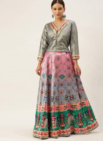 Grab These Designer Crop Top Lehenga Choli in Fine Colored.These Lehenga Are Satin Silk And Choli Are Silk Fabricated Pair.Its Beautified With Designer Digital Printed.