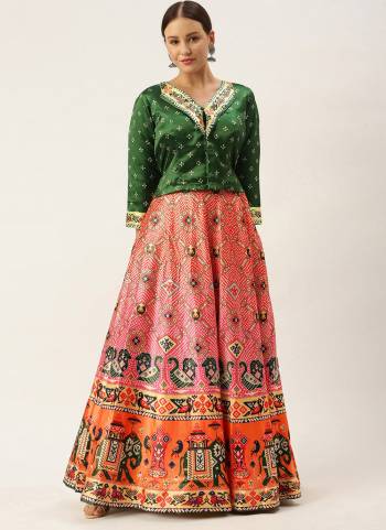 Grab These Designer Crop Top Lehenga Choli in Fine Colored.These Lehenga Are Satin Silk And Choli Are Silk Fabricated Pair.Its Beautified With Designer Digital Printed.