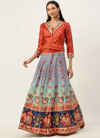 Grab These Designer Crop Top Lehenga Choli in Fine Colored.These Lehenga Are Satin Silk And Choli Are Silk Fabricated Pair.Its Beautified With Designer Digital Printed.