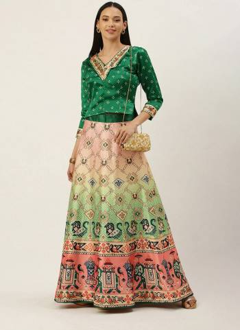 Grab These Designer Crop Top Lehenga Choli in Fine Colored.These Lehenga Are Satin Silk And Choli Are Silk Fabricated Pair.Its Beautified With Designer Digital Printed.