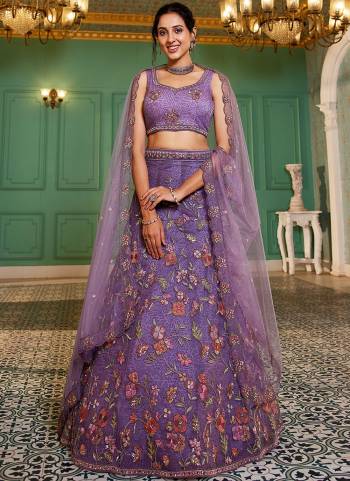 Attrective Looking This Partywear Fine Color Fancy Heavy Designer Choli And Lahenga Fabriced On Net And Dupatta Net In Fabricated Beautified With Attrective Designer Heavy Thread,Coding Embroidery Work. Buy Now.