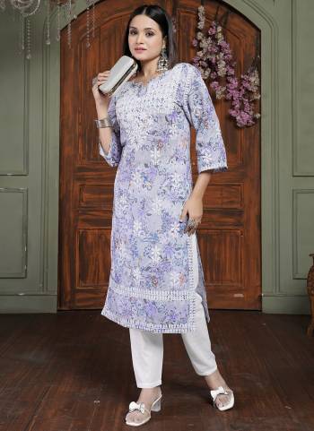 Grab These Beautiful Looking Readymade Top With Bottom Set.These Top And Bottom is Fabricated On Cotton.Its Beautified With Designer Digital Printed,Therad Chikankari Embroidery Work .