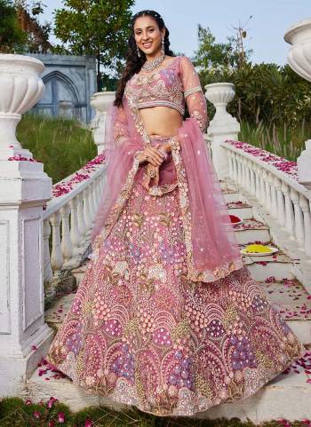 Attrective Looking This Partywear Fine Color Fancy Heavy Designer Choli And Lahenga Fabriced On Net And Dupatta Net In Fabricated Beautified With Attrective Designer Heavy Sequance,Thread,Coding Embroidery Work. Buy Now.