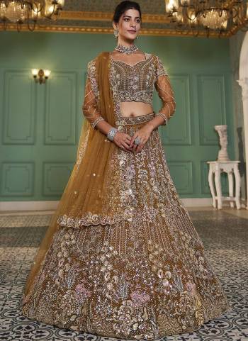 Attrective Looking This Partywear Fine Color Fancy Heavy Designer Choli And Lahenga Fabriced On Net And Dupatta Net In Fabricated Beautified With Attrective Designer Heavy Sequance,Thread,Coding Embroidery Work. Buy Now.