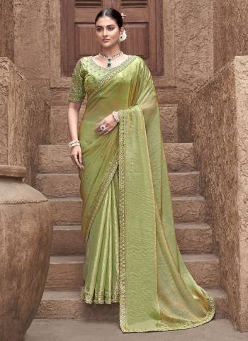 Look Attrective These Designer Party Wear Saree in Fine Colored.These Saree Are Gradient Satin Silk And Blouse Gradient Satin Silk is Fabricated.Its Beautified Heavy Desiger Artisanal Hand Embroidery Work.