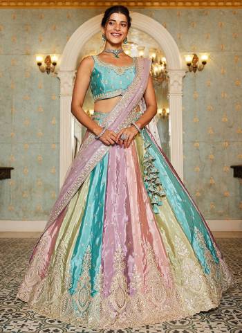 Attrective Looking This Partywear Fine Color Fancy Heavy Designer Choli And Lahenga Fabriced On Organza And Dupatta Net In Fabricated Beautified With Attrective Designer Heavy Thread,Sequance Embroidery Work. Buy Now.