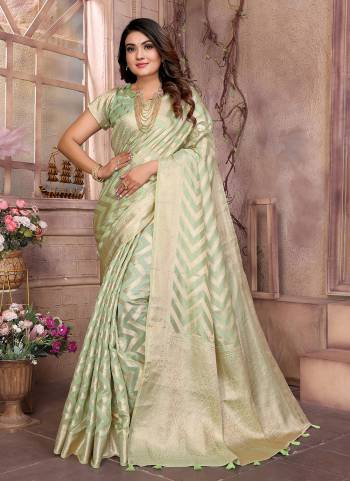 Garb These Party Wear Saree in Fine Colored.These Saree And Blouse is Fabricated On Organza.Its Beautified With Wevon Jari Designer.