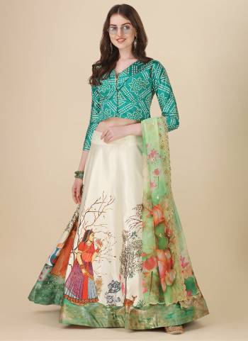 For A Fancy Designer Look,Grab These Lehenga Choli With Dupatta in Fine Colored.These Lehenga Are Satin Silk And Choli Are Silk And Dupatta Are Fabricated On Organza Pair.Its Beautified With Designer Digital Printed,Sequance Embroidery Work Dupatta.