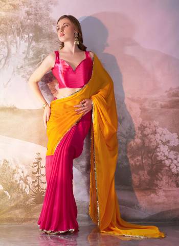 Attrctive These Fancy Party Wear Saree in Fine Colored.These Saree Are Chiffon And Blouse is Fabricated On Art Silk Pair.Its Beautified With Solid Fancy Disigner.