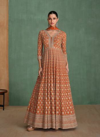 Attrective These Party Wear Anarkali Suit in Fine Colored Pair With Dupatta.These Top Are Georgette And Dupatta Are Chinon And Pair With Crepe Inner.Its Beautified With Heavy Designer Embroidery Work.