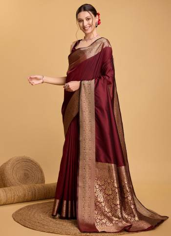 Attrective This Partywear Saree Paired With Blouse.This Saree And Blouse Are Soft Silk Based Fabric With Wevon Jari Rich Pallu Designer. Buy This Pretty Saree Now.