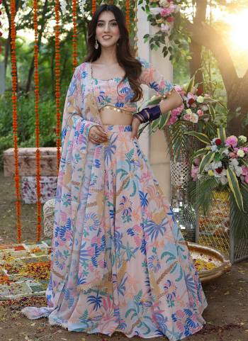 For A Fancy Designer Look,Grab These Lehenga Choli With Dupatta in Fine Colored.These Lehenga Are Georgette And Choli Are Georgette And Dupatta Are Fabricated On Georgette Pair.Its Beautified With Designer Digital Printed.