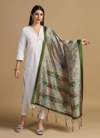 Grab These Beautiful Colored Ethnic Dupatta.This Dupatta is Fabricated On Beautiful Assam Silk Fabric . It Is Beautified With Beautiful Digital Printed.