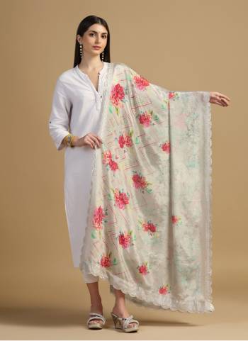 Grab These Beautiful Colored Ethnic Dupatta.This Dupatta is Fabricated On Beautiful Chinon Silk Fabric . It Is Beautified With Beautiful Digital Printed With Embroidery Work.