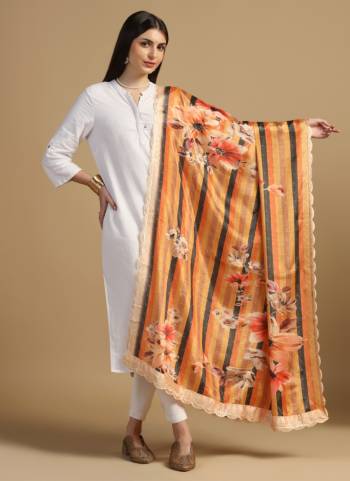 Grab These Beautiful Colored Ethnic Dupatta.This Dupatta is Fabricated On Beautiful Chinon Silk Fabric . It Is Beautified With Beautiful Digital Printed With Embroidery Work.