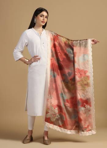 Grab These Beautiful Colored Ethnic Dupatta.This Dupatta is Fabricated On Beautiful Chinon Silk Fabric . It Is Beautified With Beautiful Digital Printed With Embroidery Work.