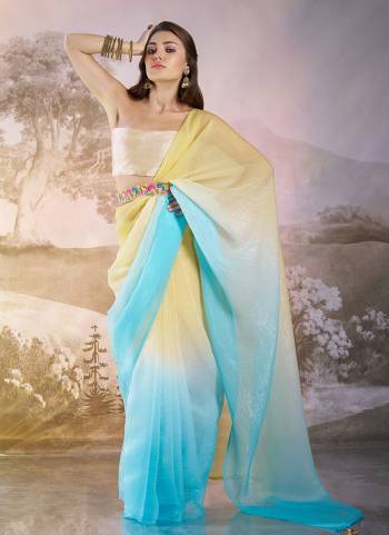 Attrctive These Fancy Party Wear Saree in Fine Colored.These Saree Are Crunchy Chiffon And Blouse is Fabricated On Art Silk Pair.Its Beautified With Fancy Solid Disigner.