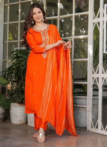 Looking These Suit in Fine Colored Pair With Bottom And Dupatta.These Top And Bottom Are Fabricated On Viscose Chanderi Pair With Viscose Jacquard Dupatta.Its Beautified With Designer Embroidery Work .