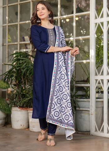 Looking These Suit in Fine Colored Pair With Bottom And Dupatta.These Top And Bottom Are Fabricated On Rayon Pair With Muslin Dupatta.Its Beautified With Designer Embroidery Work With Printed Dupatta .