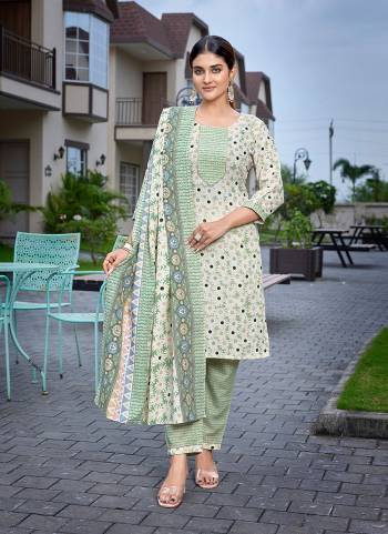 Looking These Beautiful Party Wear Designer Readymade Suits.These Top And Bottom Are Cotton Blend And Dupatta is Fabricated On Cotton Blend.Its Beautified With Designer Printed.