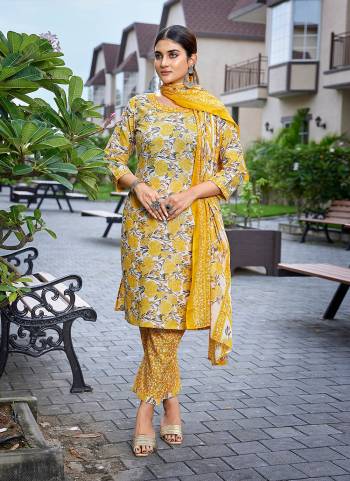 Looking These Beautiful Party Wear Designer Readymade Suits.These Top And Bottom Are Cotton Blend And Dupatta is Fabricated On Cotton Blend.Its Beautified With Designer Printed.
