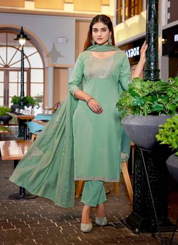 Looking These Beautiful Party Wear Designer Readymade Suits.These Top And Bottom Are Cotton Blend And Dupatta is Fabricated On Viscose.Its Beautified With Solid Designer.