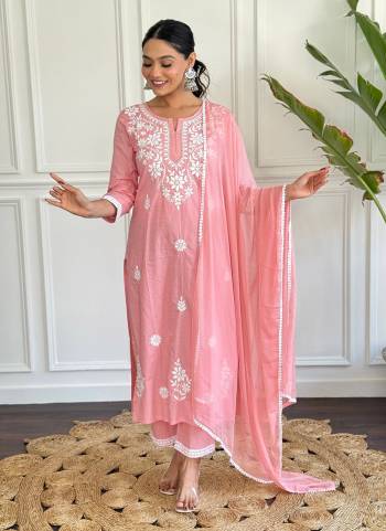 Garb These Suit in Fine Colored Pair With Bottom And Dupatta.These Top And Bottom Are Fabricated On Cotton Pair With Nazmin Dupatta.Its Beautified With Designer Embroidery Work.