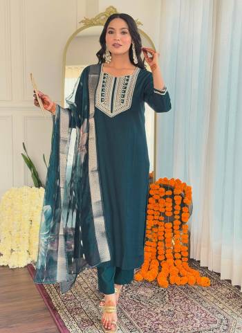 Garb These Suit in Fine Colored Pair With Bottom And Dupatta.These Top And Bottom Are Fabricated On BSY Viscose Pair With Tabby Silk Dupatta.Its Beautified With Designer Embroidery Work, Printed .