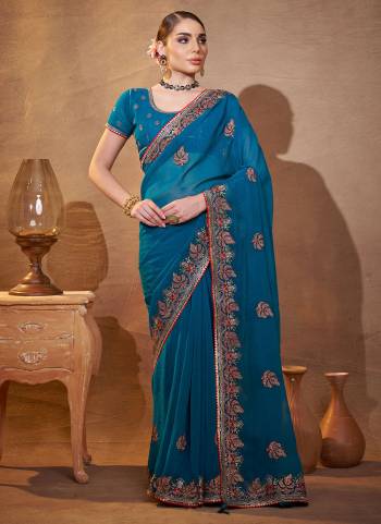 Attrctive These Fancy Party Wear Saree in Fine Colored.These Saree Are Fendi Chiffon And Blouse is Fabricated On Art Silk Pair.Its Beautified With Fancy Disigner Embroidery Work.