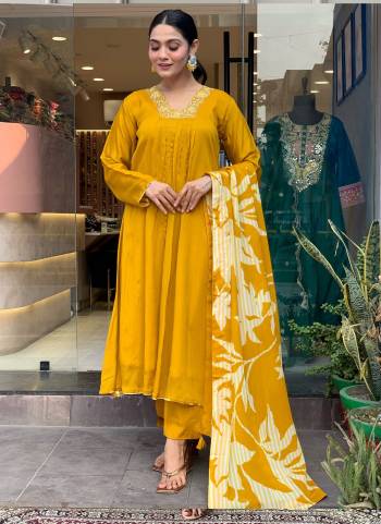Garb These Suit in Fine Colored Pair With Bottom And Dupatta.These Top Are Chinon Silk And Bottom Are Fabricated On Chanderi Pair With Chinon Silk Dupatta.Its Beautified With Designer Embroidery Work,Printed.