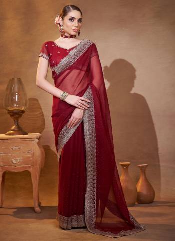Attrctive These Fancy Party Wear Saree in Fine Colored.These Saree Are Shimmer Chiffon And Blouse is Fabricated On Shimmer Chiffon Pair.Its Beautified With Fancy Disigner Embroidery Work.