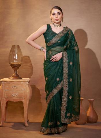 Attrctive These Fancy Party Wear Saree in Fine Colored.These Saree Are Organza And Blouse is Fabricated On Organza Pair.Its Beautified With Fancy Disigner Embroidery Work.