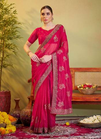 Attrctive These Fancy Party Wear Saree in Fine Colored.These Saree Are Organza And Blouse is Fabricated On Organza Pair.Its Beautified With Fancy Disigner Embroidery Work.