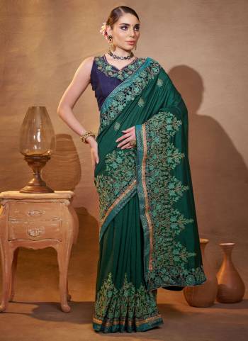 Attrctive These Fancy Party Wear Saree in Fine Colored.These Saree Are Vichitra Silk And Blouse is Fabricated On Art Silk Pair.Its Beautified With Fancy Disigner Embroidery Work.