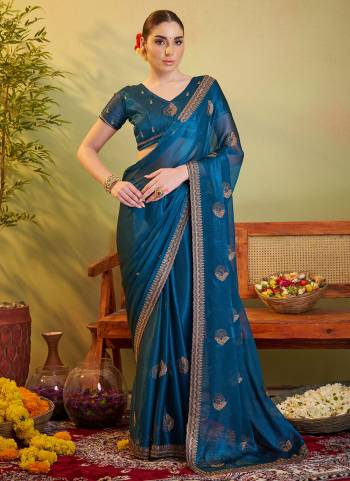 Looking These Fancy Party Wear Saree in Fine Colored.These Saree And Blouse is Fabricated On Sitara Chiffon Pair.Its Beautified With Fancy Disigner Embroidery Work.