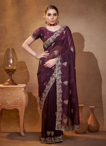 Looking These Fancy Party Wear Saree in Fine Colored.These Saree And Blouse is Fabricated On Crunchy Chiffon Pair.Its Beautified With Fancy Disigner Embroidery Work.