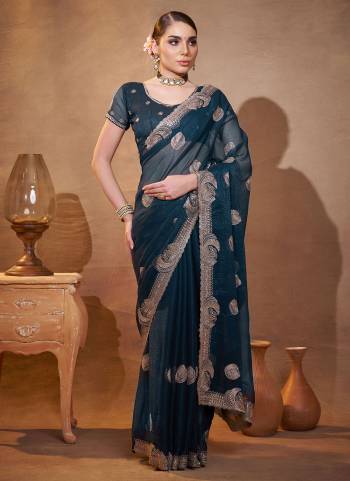 Looking These Fancy Party Wear Saree in Fine Colored.These Saree And Blouse is Fabricated On Shimmer Chiffon Pair.Its Beautified With Fancy Disigner Embroidery Work.