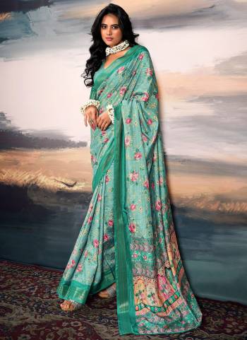 Looking These Party Wear Saree in Fine Colored.These Saree Are Cotton Silk And Blouse is Fabricated On Cotton Silk.Its Beautified With Weaving Jari Border Designer With Digital Printed.