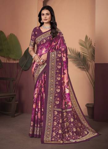 Attrective Look These Party Wear Saree in Fine Colored.These Saree And Blouse is Fabricated On Soft Crepe Silk.Its Beautified With Designer Digital Printed With Foil Outline Work.