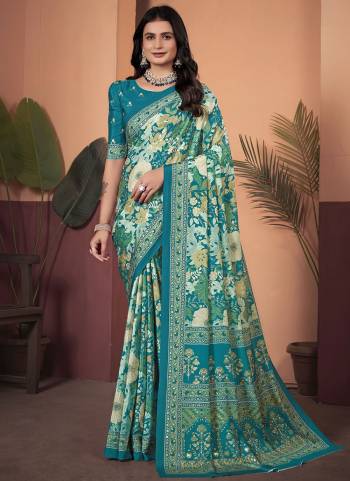 Attrective Look These Party Wear Saree in Fine Colored.These Saree And Blouse is Fabricated On Soft Crepe Silk.Its Beautified With Designer Digital Printed With Foil Outline Work.