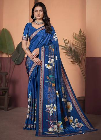 Attrective Look These Party Wear Saree in Fine Colored.These Saree And Blouse is Fabricated On Soft Crepe Silk.Its Beautified With Designer Digital Printed With Foil Outline Work.