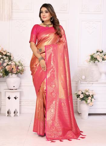 Looking These Festive Wear Saree in Fine Colored.These Saree And Blouse is Fabricated On Banarasi Tissue Silk.Its Beautified With Wevon Jari Pallu Heavy Designer.
