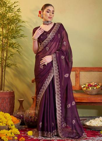 Attrctive These Fancy Party Wear Saree in Fine Colored.These Saree And Blouse is Fabricated On Sitara Chiffon Pair.Its Beautified With Fancy Disigner Embroidery Work.